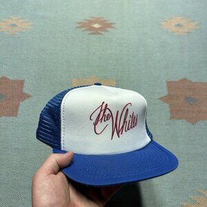 Vintage trucker hat mesh cap The Whites country music band blue white Texas snap